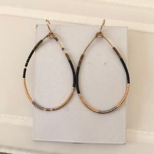 Beaded Hoop Earrings